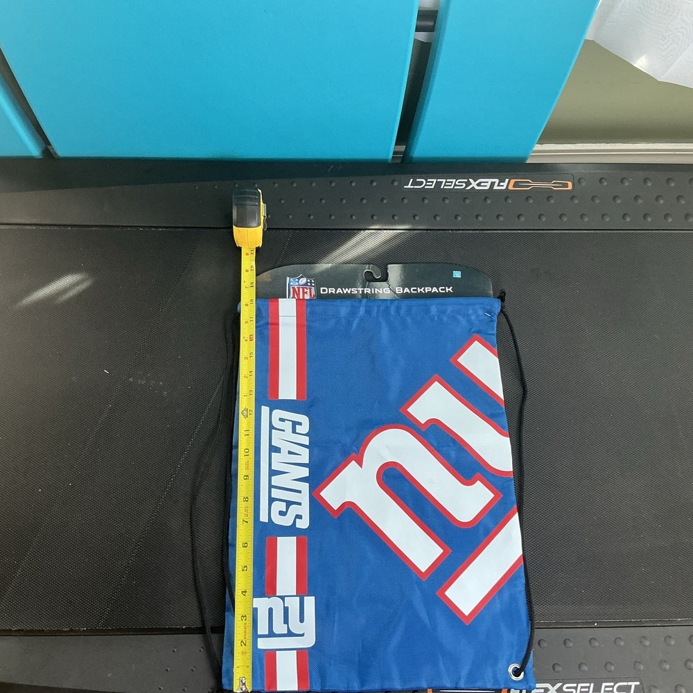New York Giants Drawstring Backpack FOCO NFL Gym Sack 18x13.5 Blue
